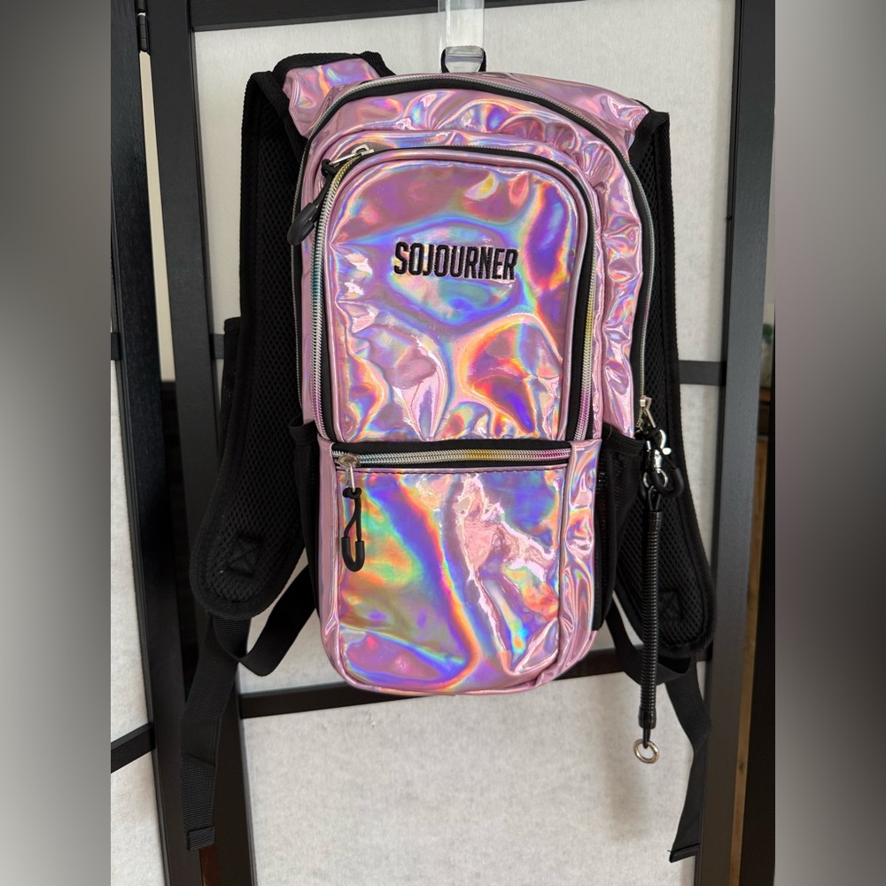 SoJourner Holographic Pink Festival Backpack -NO HYDRATION BLADDER